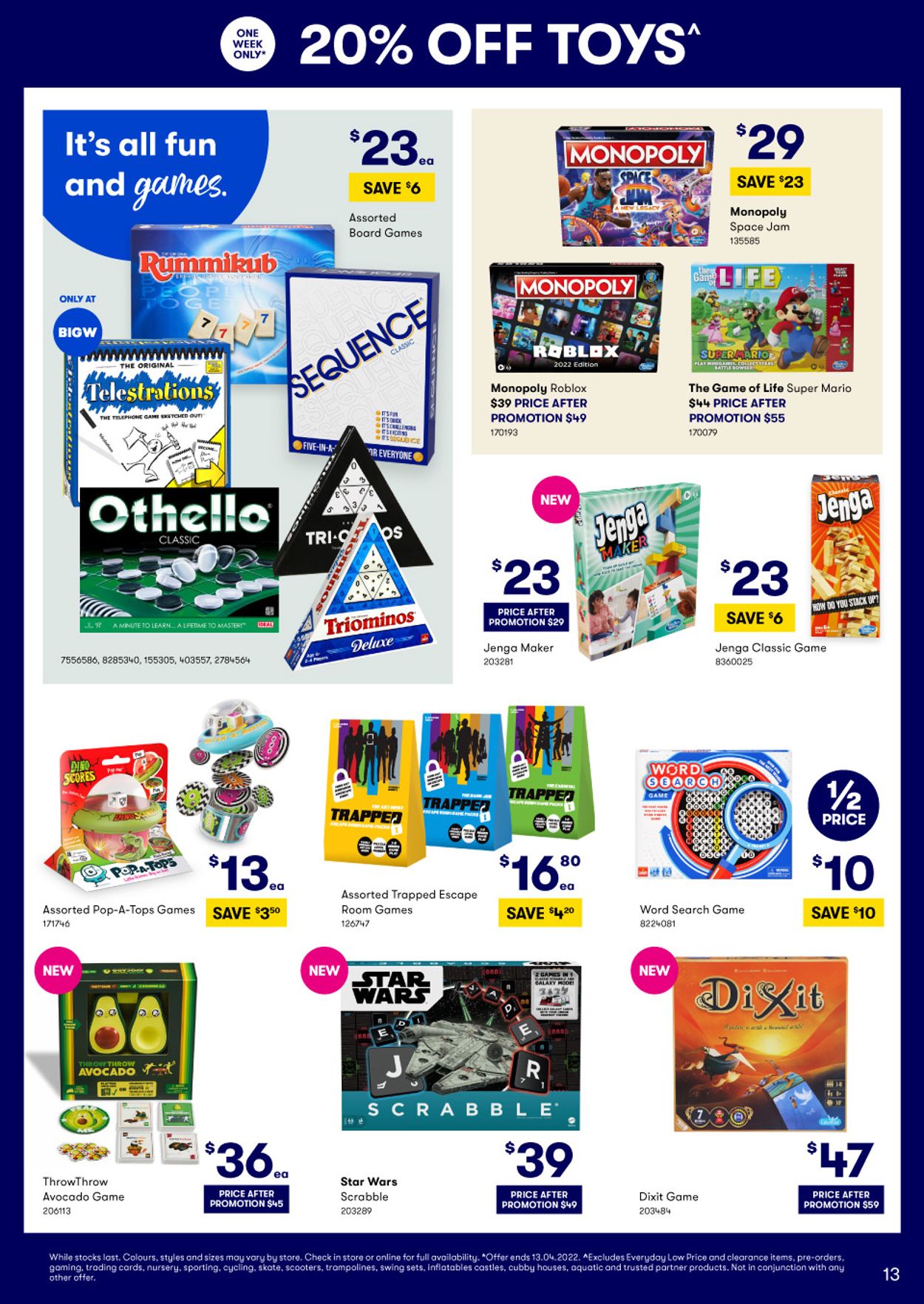 BIG W EASTER 2022 Catalogue - 07/04-17/04/2022 (Page 13)
