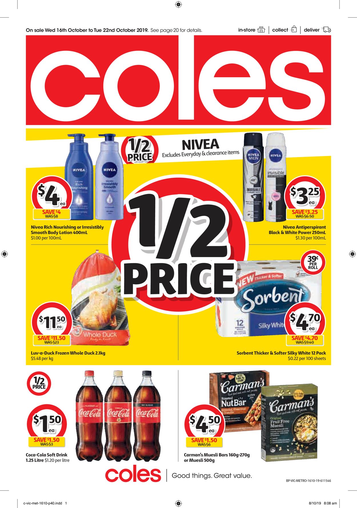 Coles Catalogue - 16/10-22/10/2019 (Page 40)