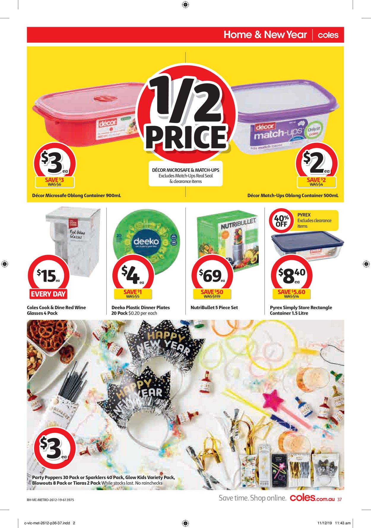 Coles New Year Catalogue Catalogue - 26/12-31/12/2019 (Page 37)