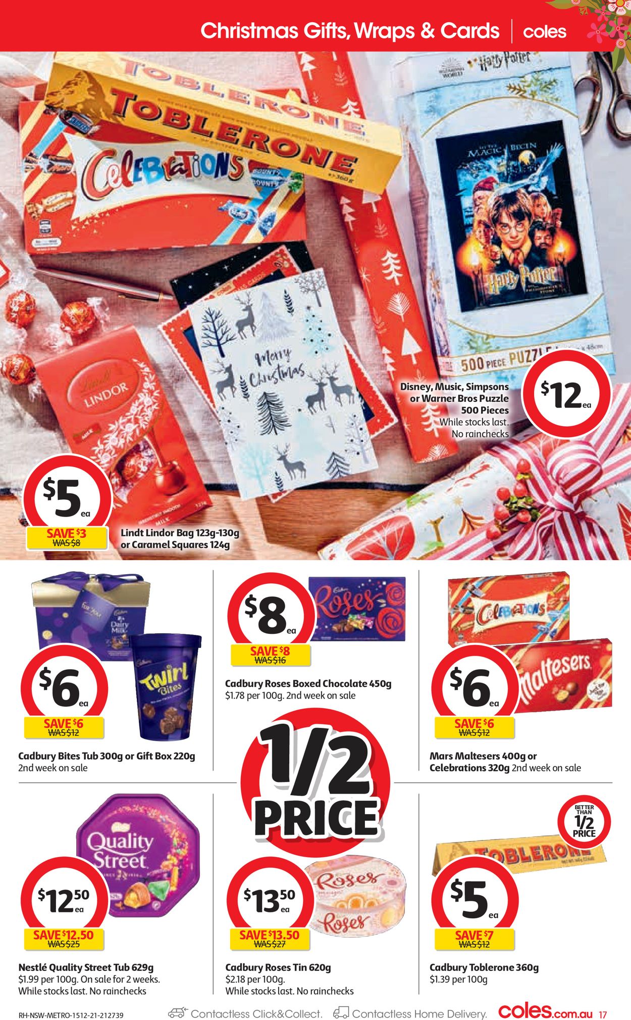 Coles HOLIDAYS 2021 Catalogue - 15/12-24/12/2021 (Page 17)