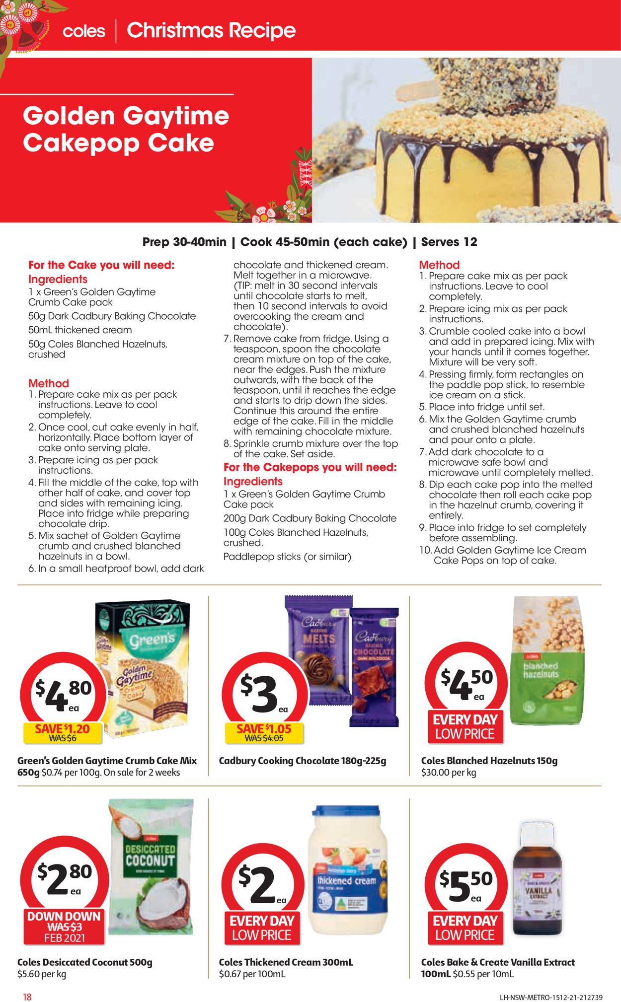 Coles HOLIDAYS 2021 Catalogue - 15/12-24/12/2021 (Page 18)