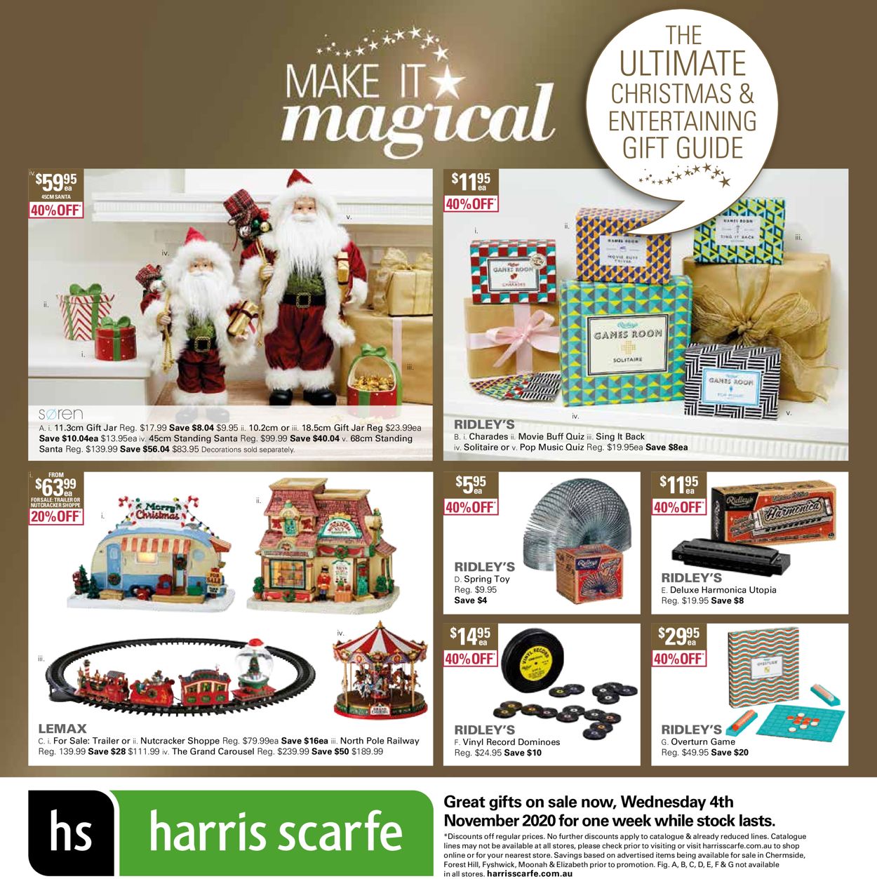 Harris Scarfe Christmas 2020 Catalogue - 04/11-10/11/2020