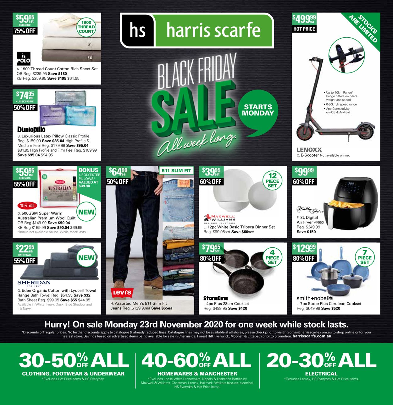 Harris Scarfe Black Friday 2020 Catalogue - 23/11-30/11/2020
