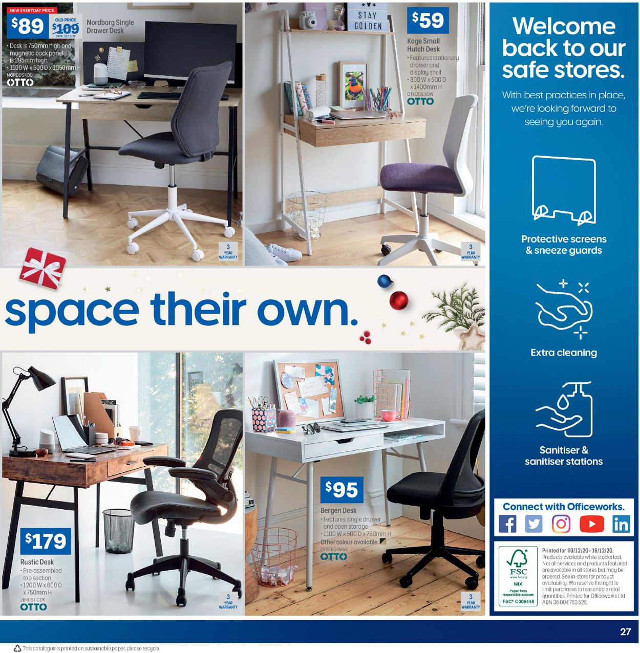 Officeworks - Christmas 2020 Catalogue - 03/12-16/12/2020 (Page 27)