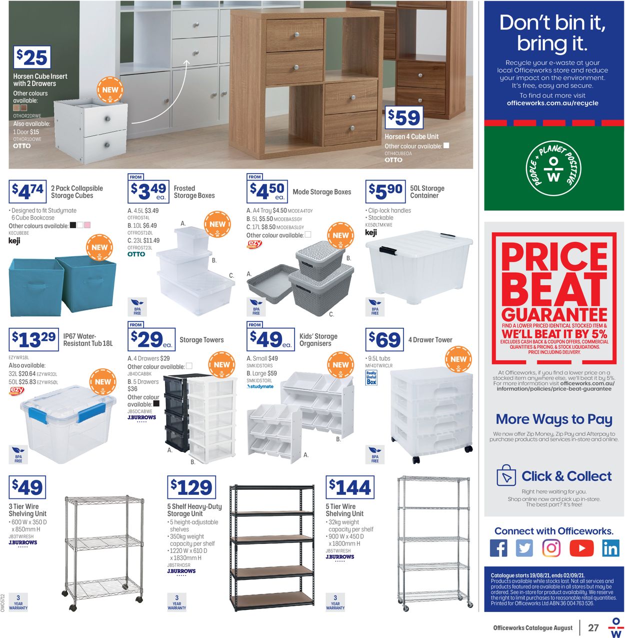 Officeworks Catalogue - 19/08-02/09/2021 (Page 28)