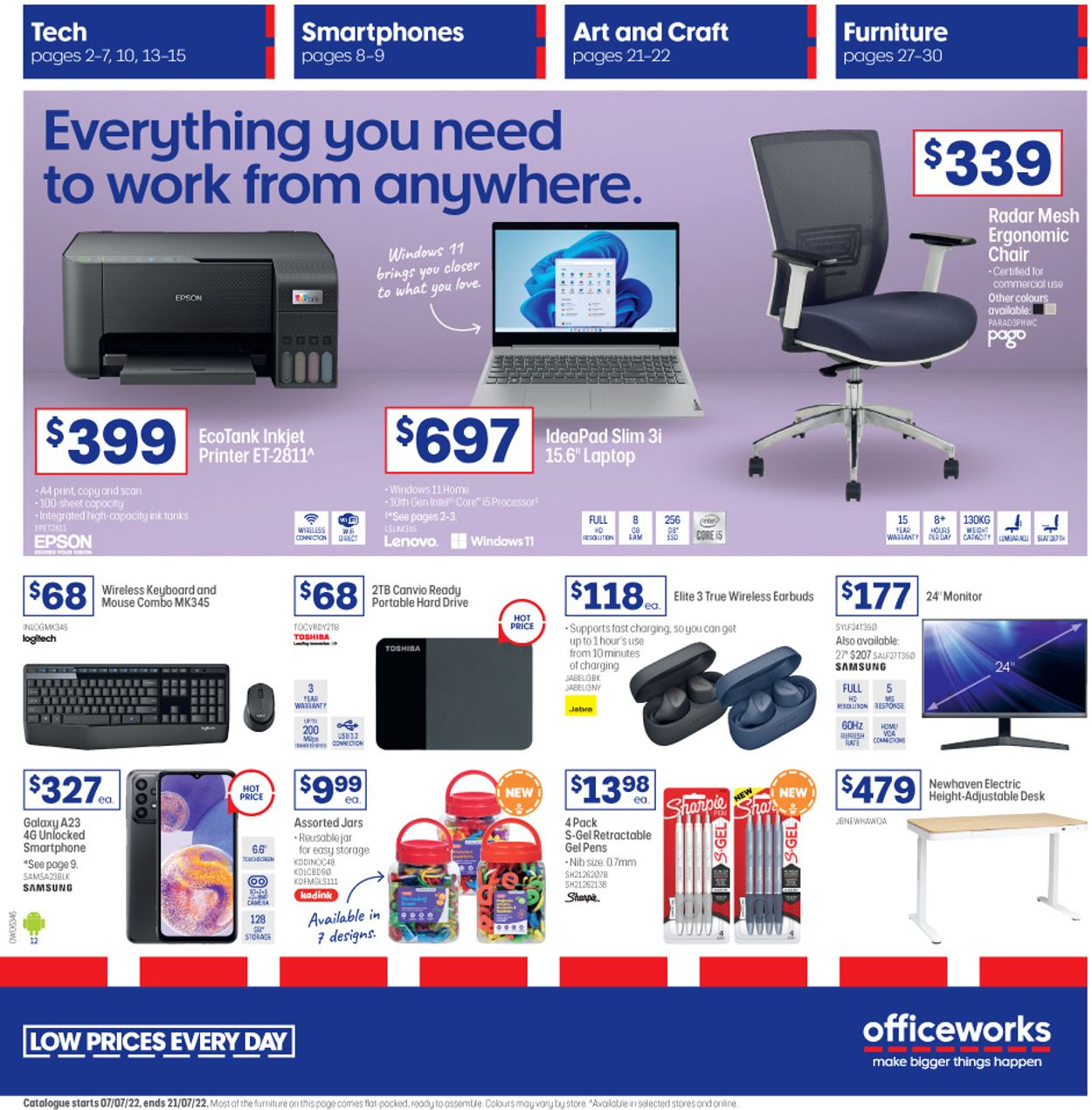 Officeworks Catalogue - 07/07-21/07/2022