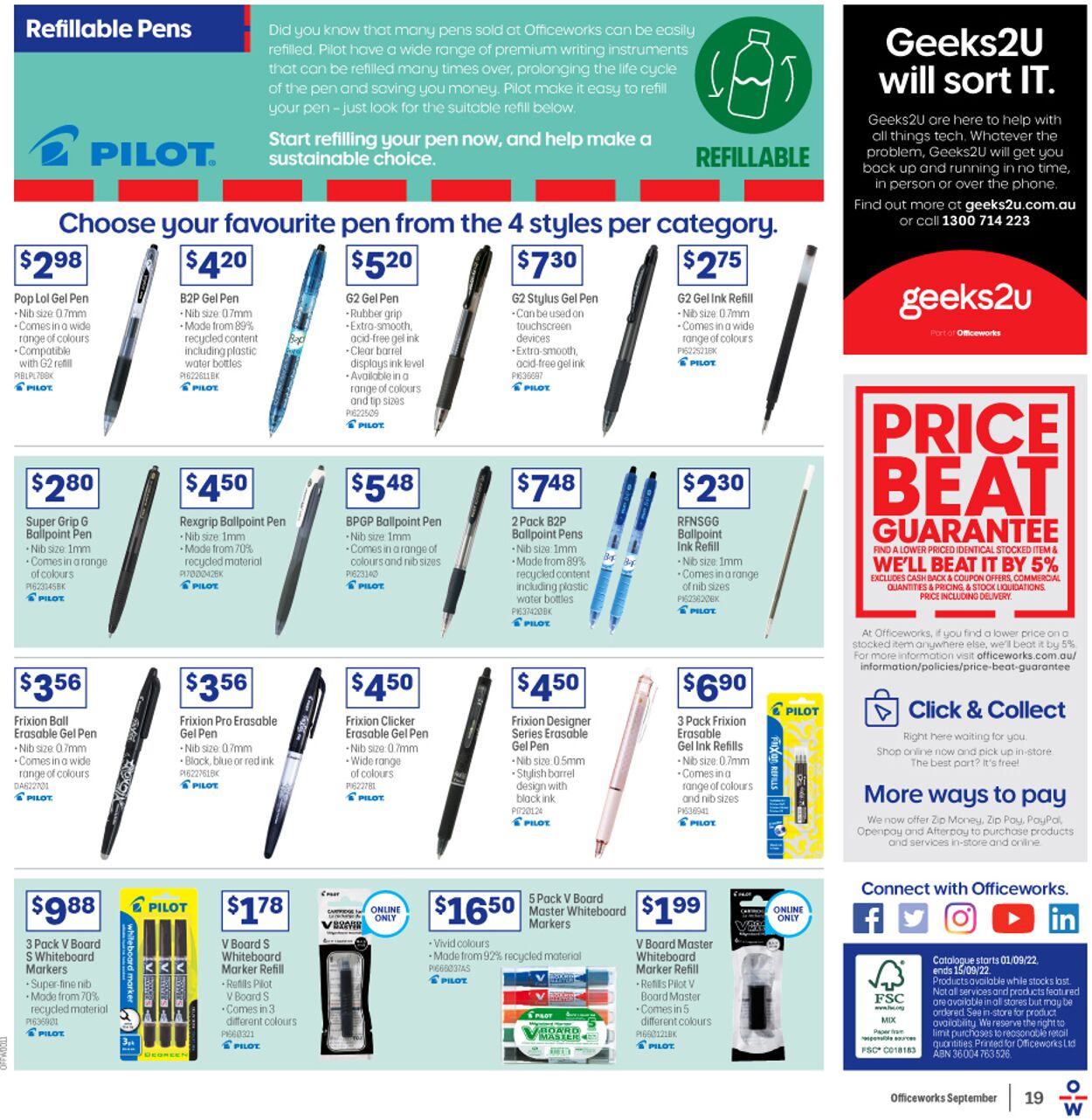 Officeworks Catalogue - 01/09-15/09/2022 (Page 19)