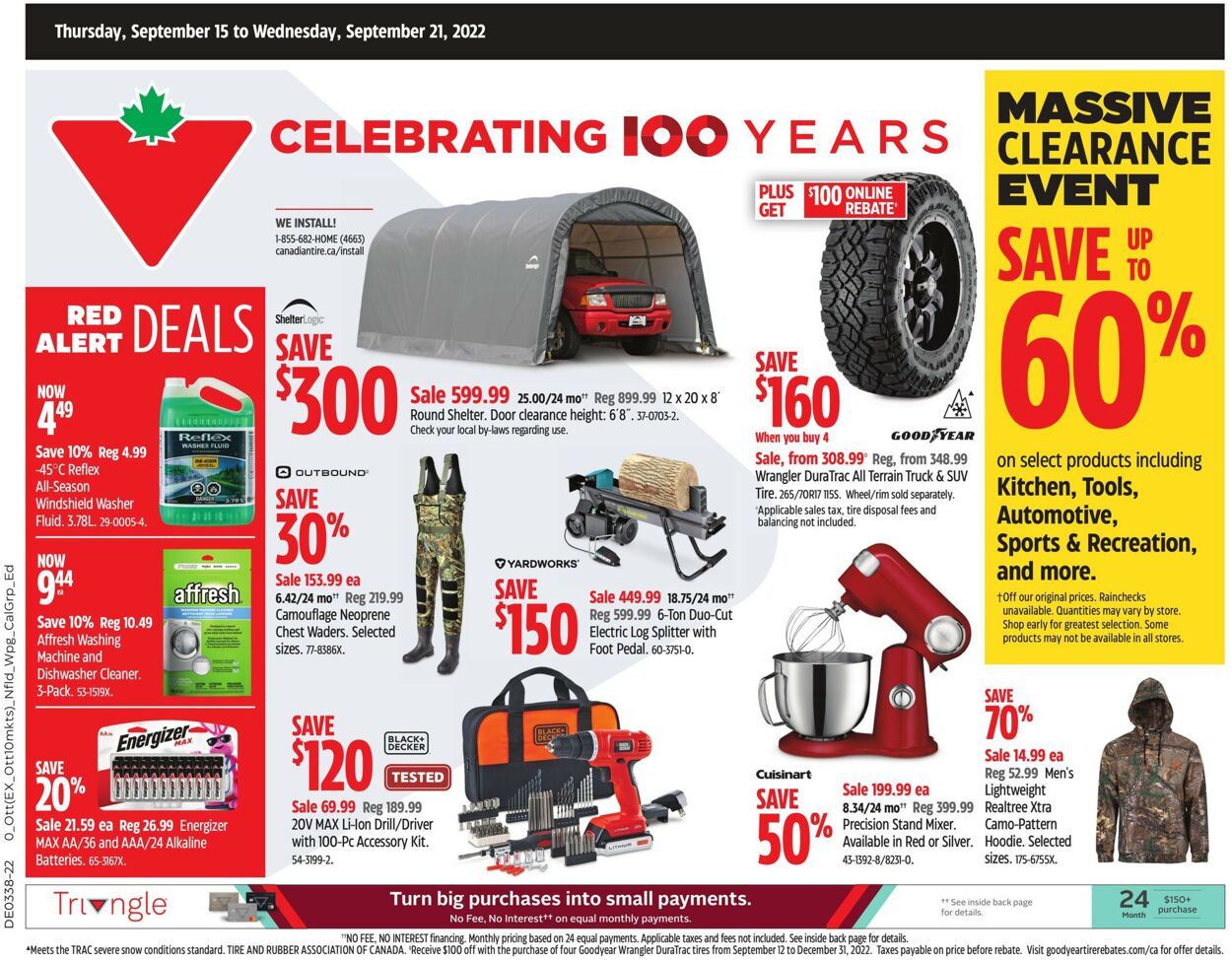 Canadian Tire Flyer - 09/15-09/21/2022