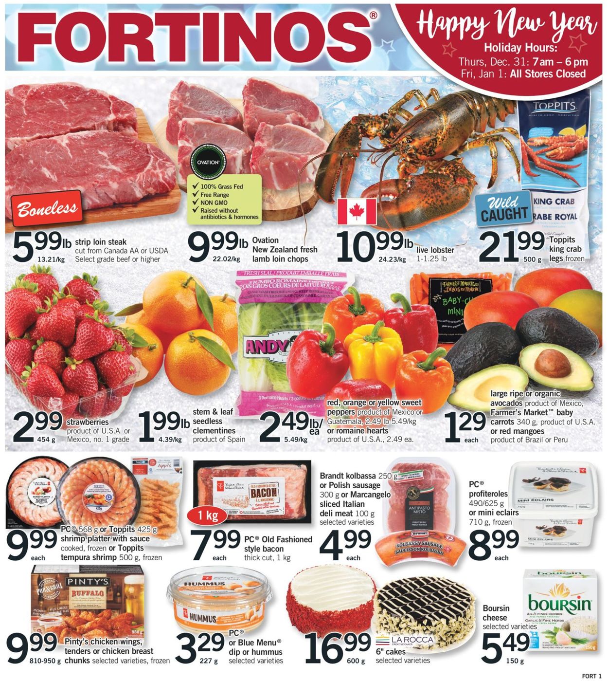 Fortinos - New Year 2021 Flyer - 12/31-01/06/2021