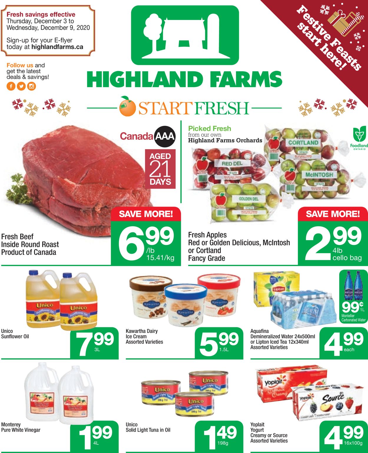 Highland Farms - Holiday 2020 Flyer - 12/03-12/09/2020