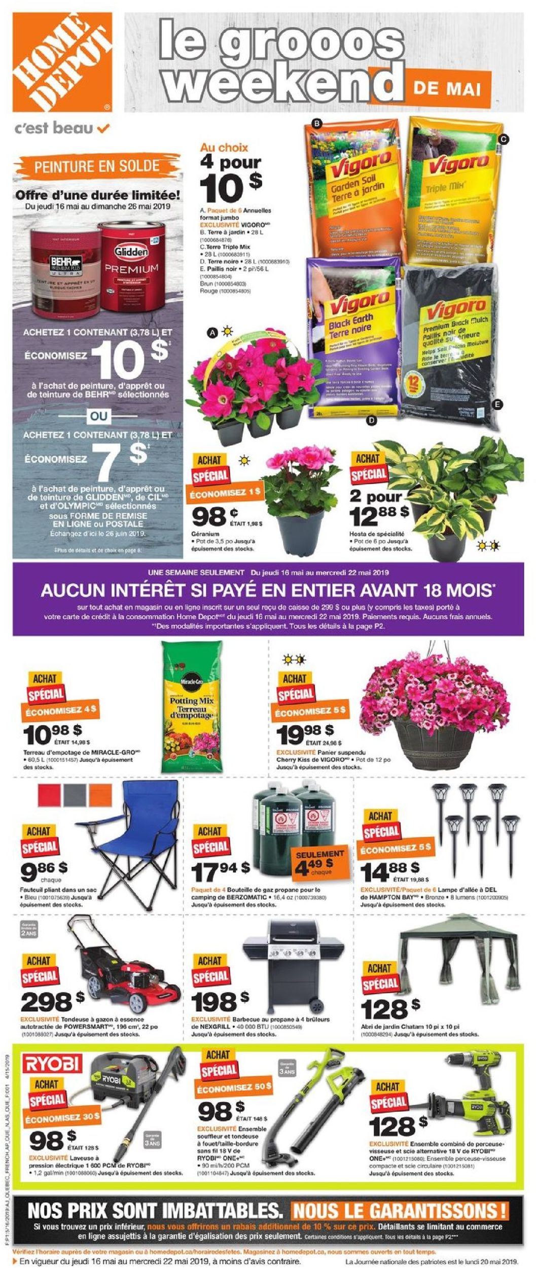 Home Depot - Quebec Flyer - 05/16-05/22/2019