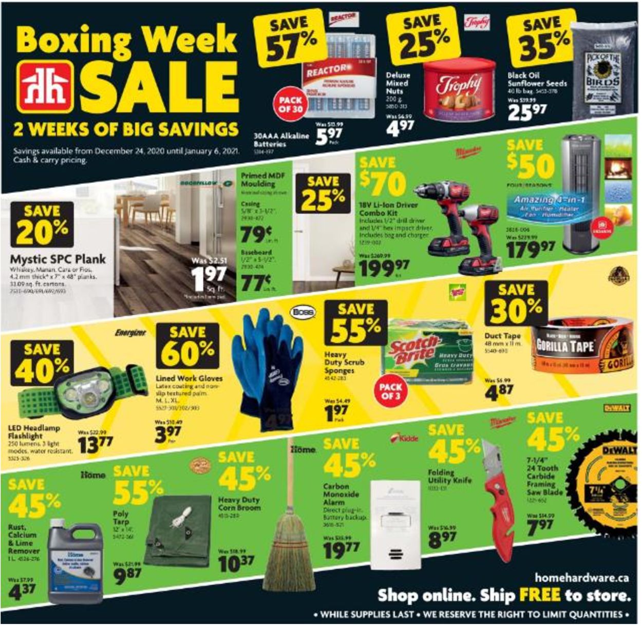 Home Hardware Boxing Week Sale Flyer - 12/24-01/06/2021