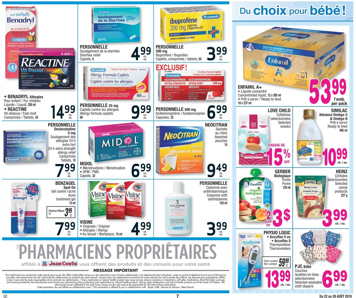 Jean Coutu Flyer - 08/22-08/28/2019 (Page 7)