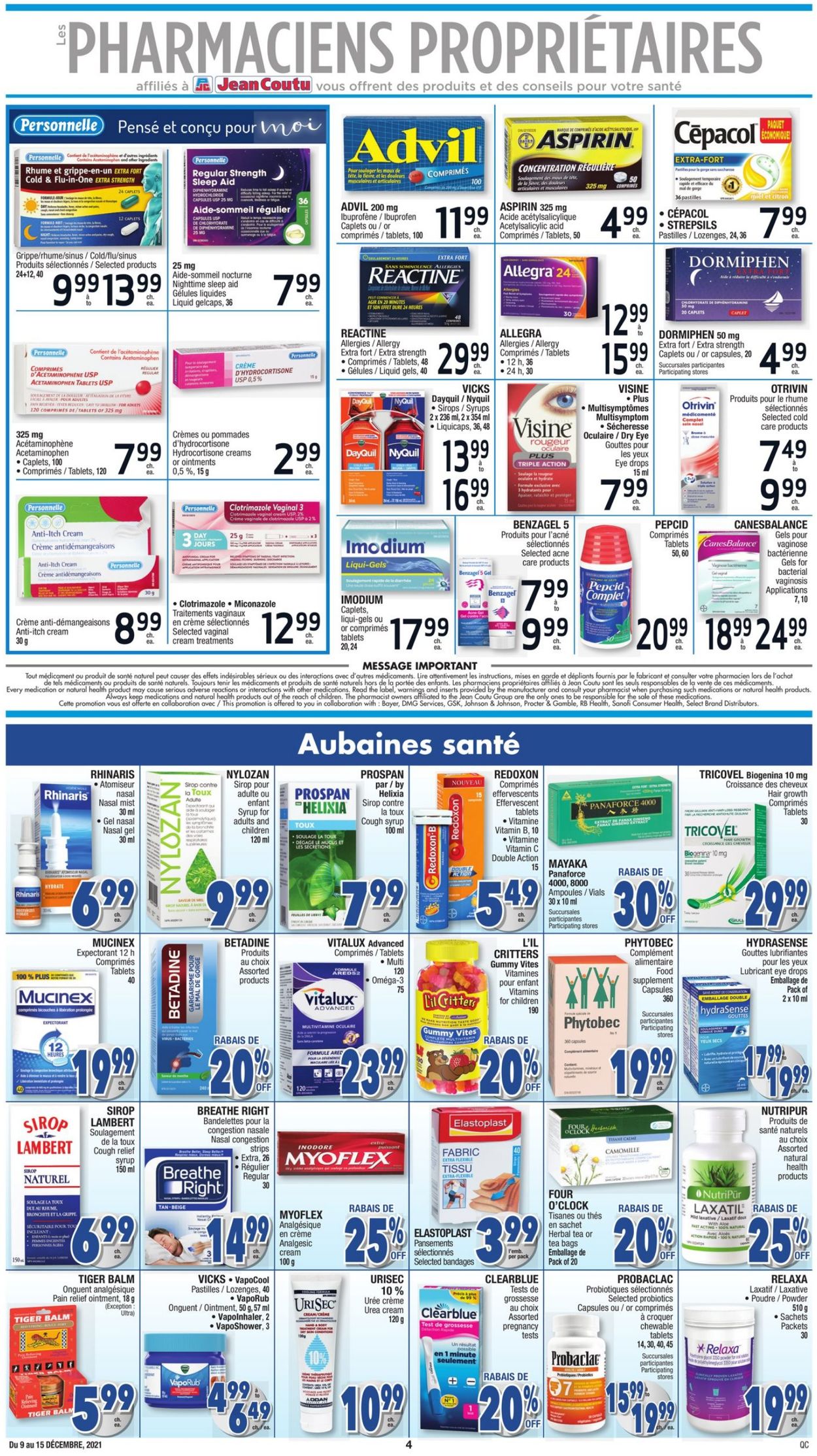 Jean Coutu Flyer - 12/09-12/15/2021 (Page 4)