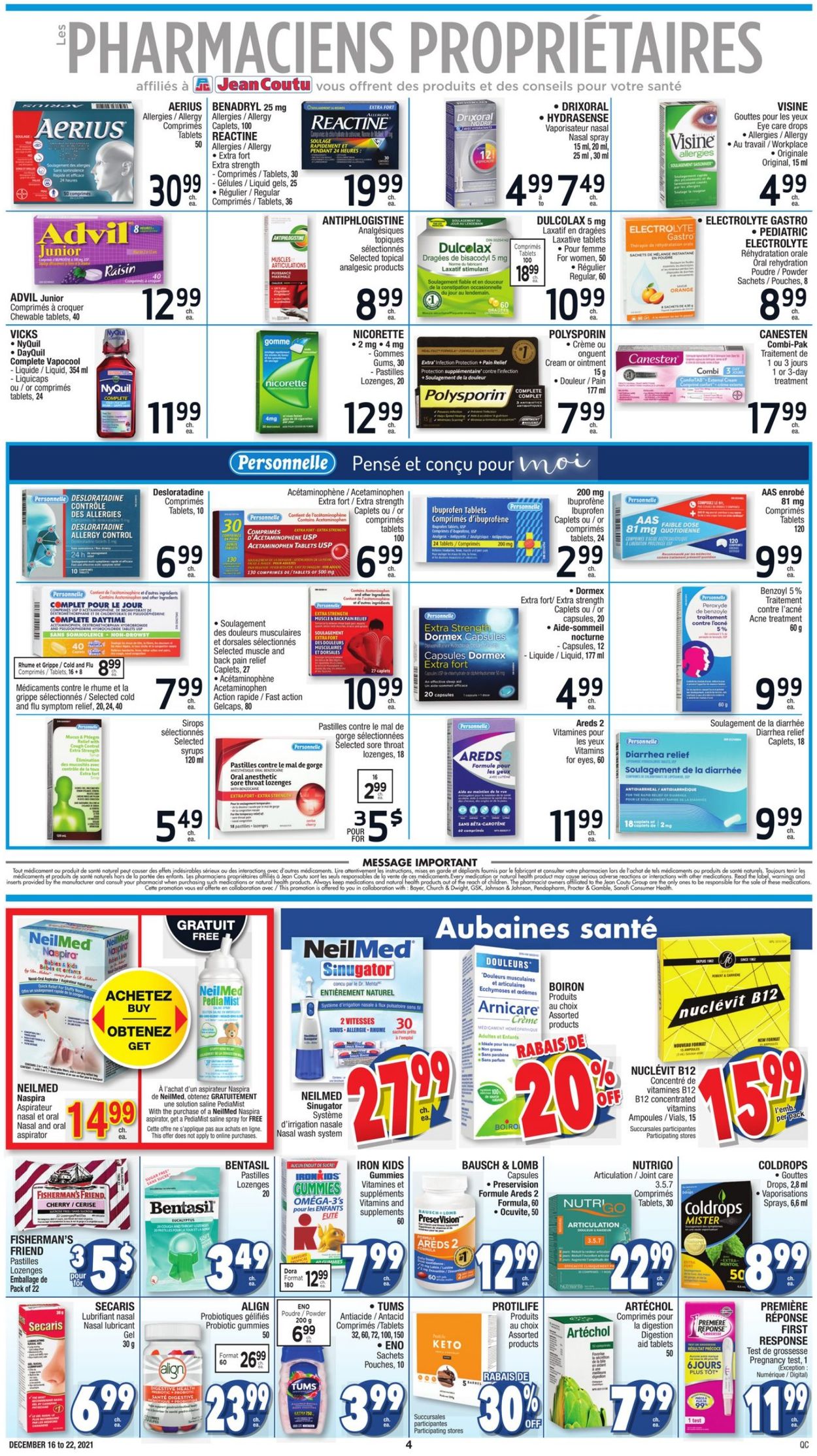 Jean Coutu Flyer - 12/16-12/22/2021 (Page 4)
