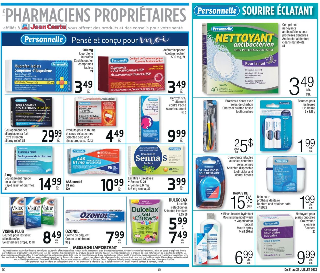 Jean Coutu Flyer - 07/21-07/27/2022 (Page 5)