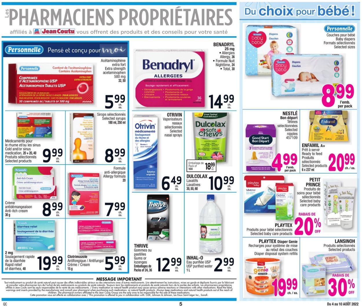 Jean Coutu Flyer - 08/04-08/10/2022 (Page 5)