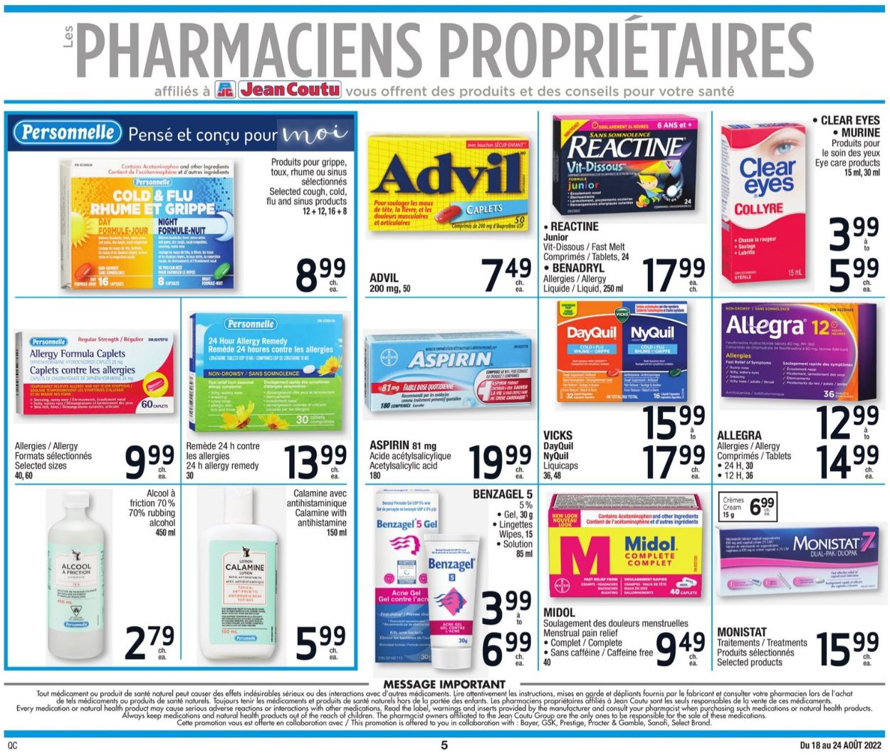 Jean Coutu Flyer - 08/18-08/24/2022 (Page 5)