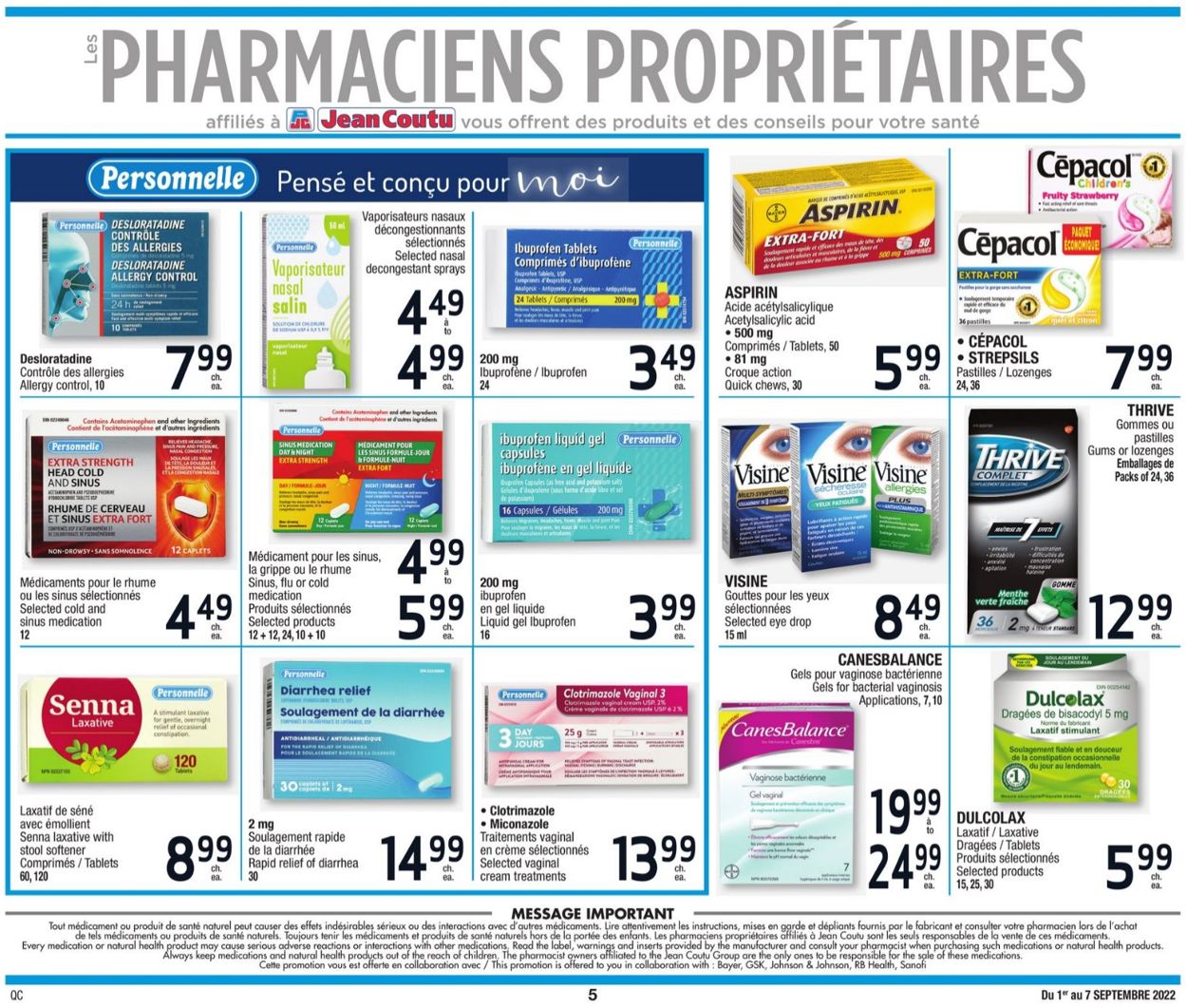 Jean Coutu Flyer - 09/01-09/07/2022 (Page 5)