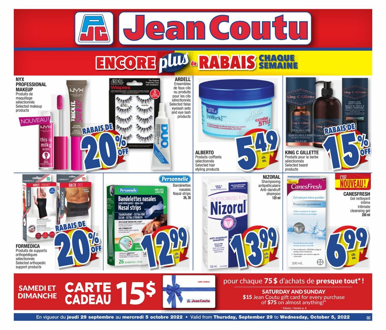 Jean Coutu Flyer - 09/29-10/05/2022