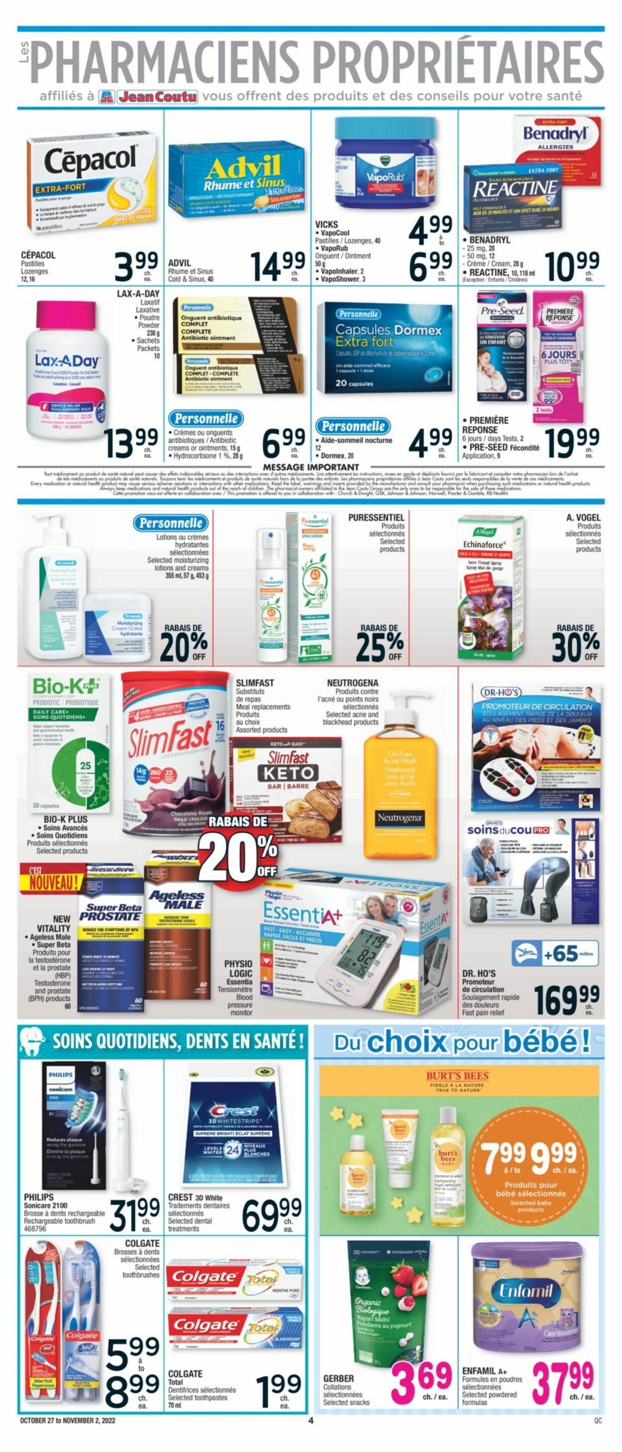 Jean Coutu Flyer - 10/27-11/02/2022 (Page 4)