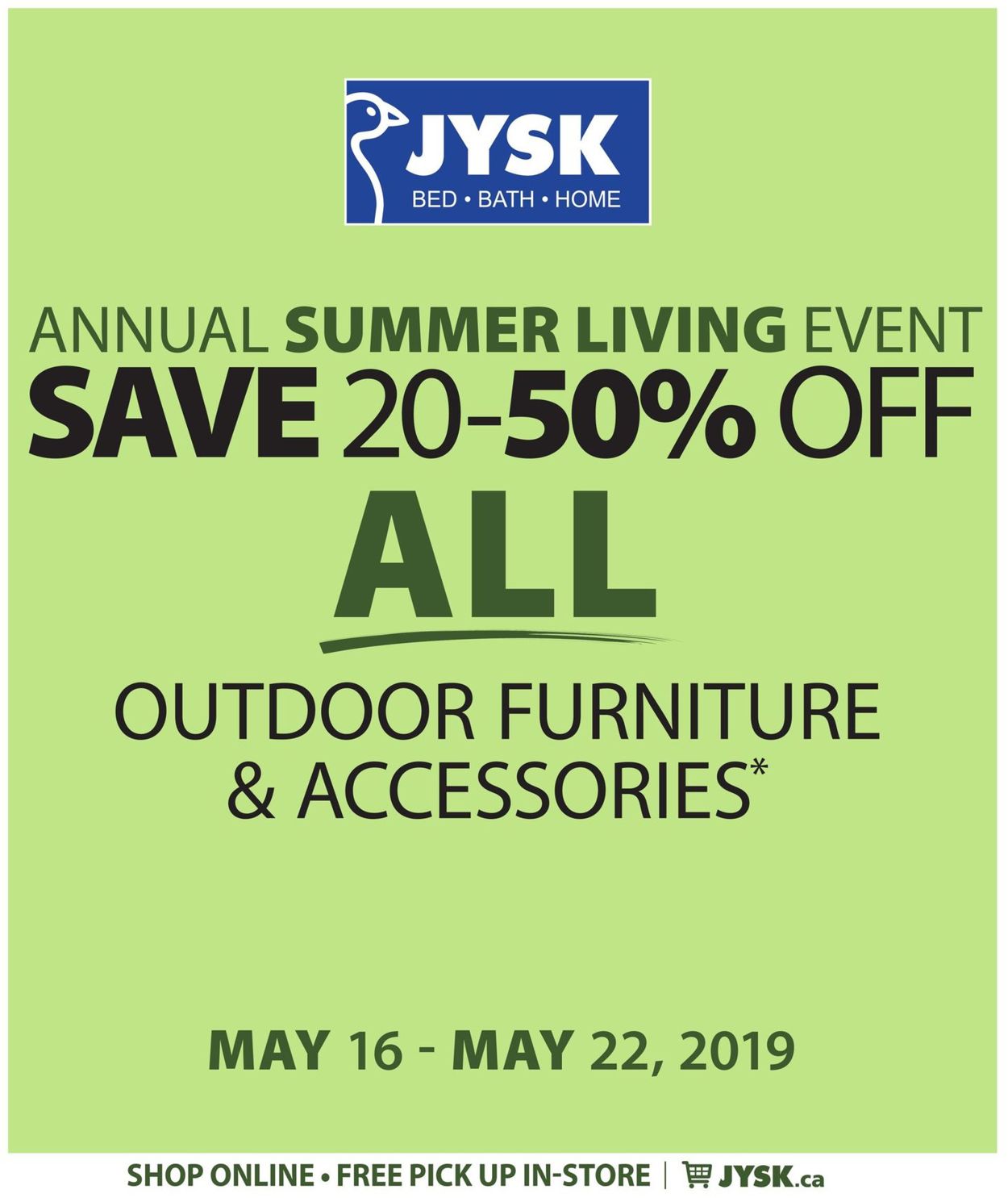 JYSK Flyer - 05/16-05/22/2019