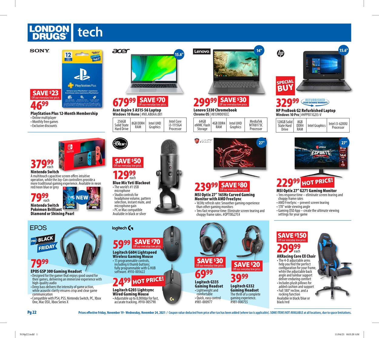 London Drugs BLACK FRIDAY 2021 Flyer - 11/19-11/24/2021 (Page 22)