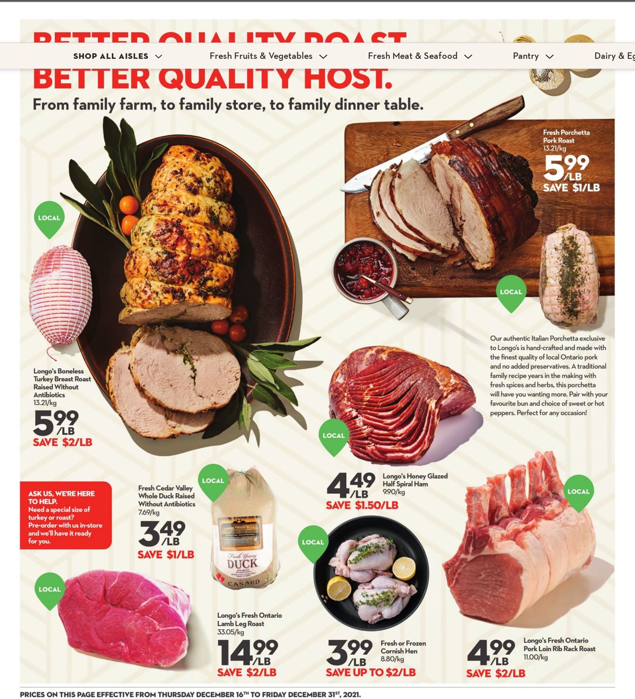 Longo's HOLIDAYS 2021 Flyer - 12/16-12/31/2021 (Page 6)