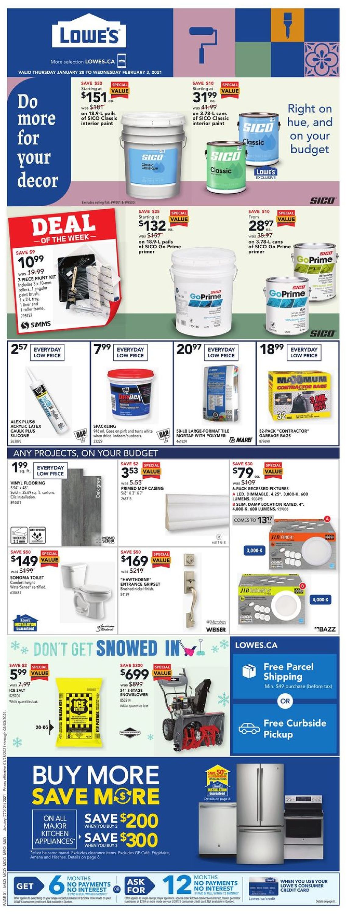Lowes Flyer - 01/28-02/03/2021