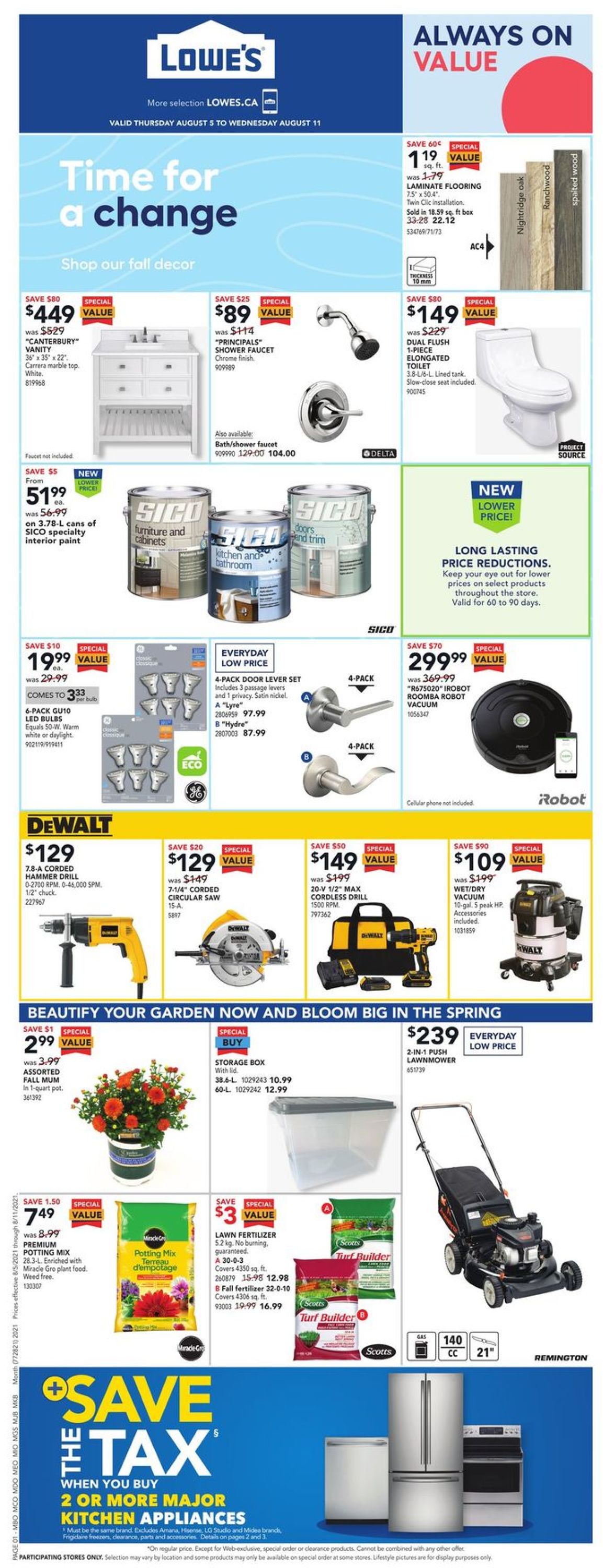 Lowes Flyer - 08/05-08/11/2021