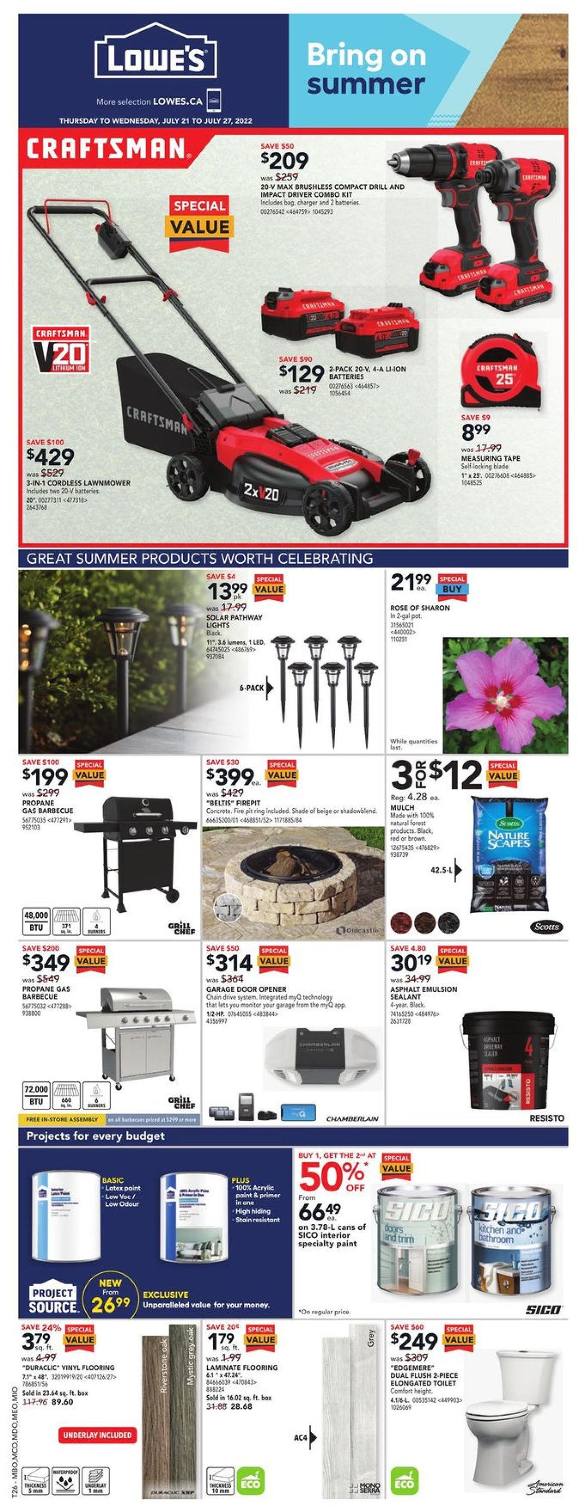 Lowes Flyer - 07/21-07/27/2022