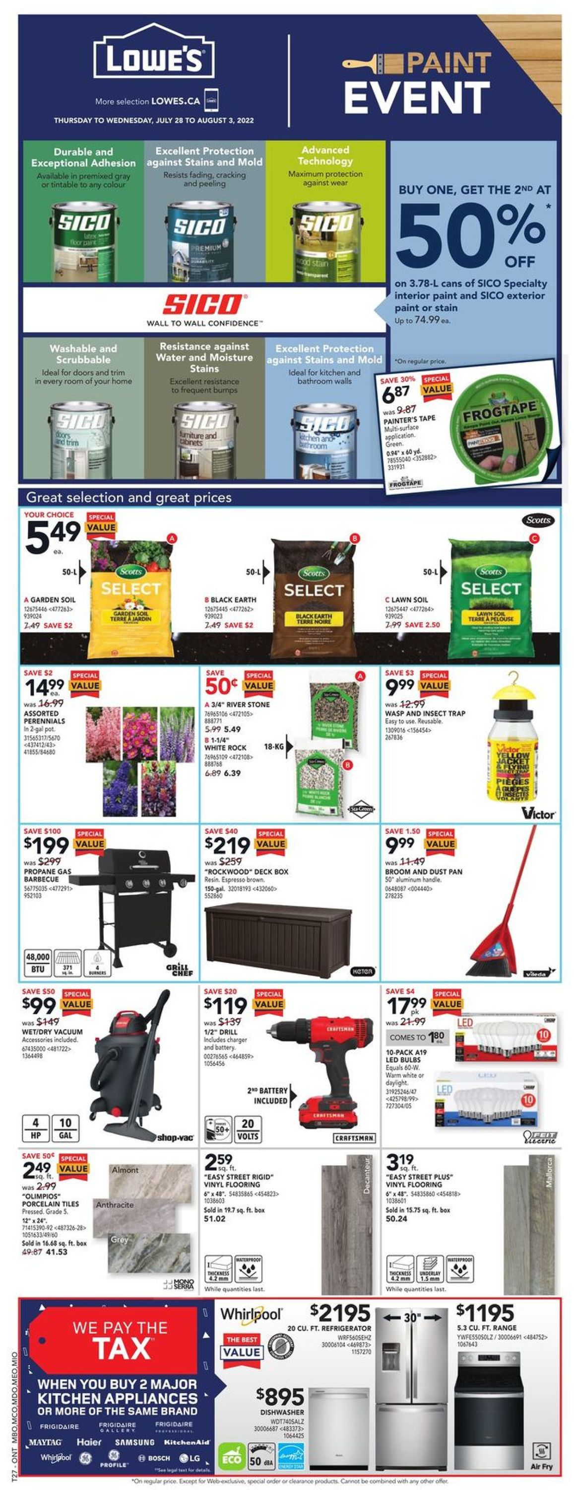 Lowes Flyer - 07/28-08/03/2022