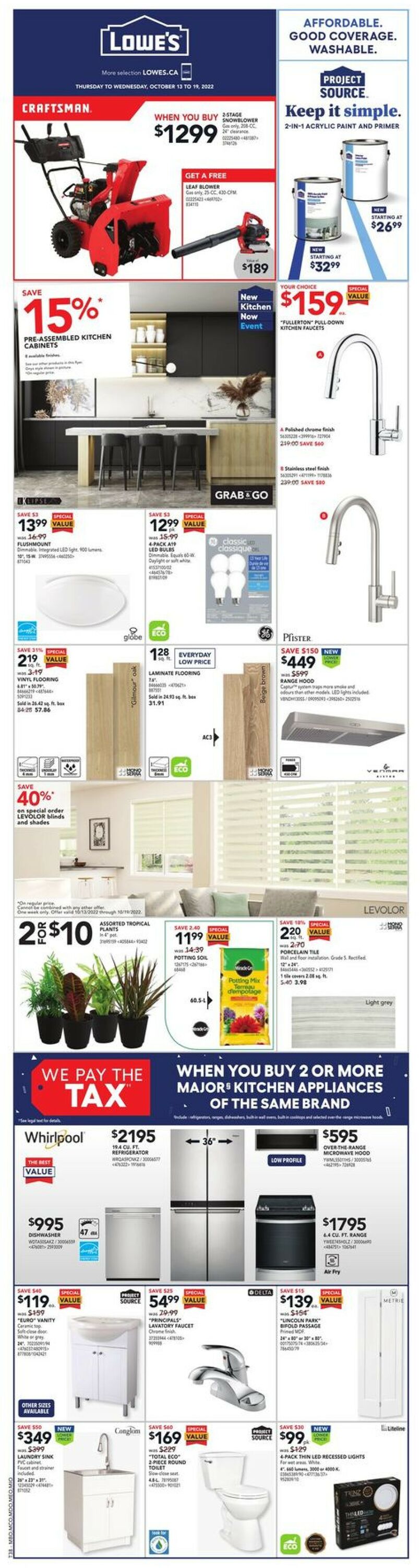 Lowes Flyer - 10/13-10/19/2022