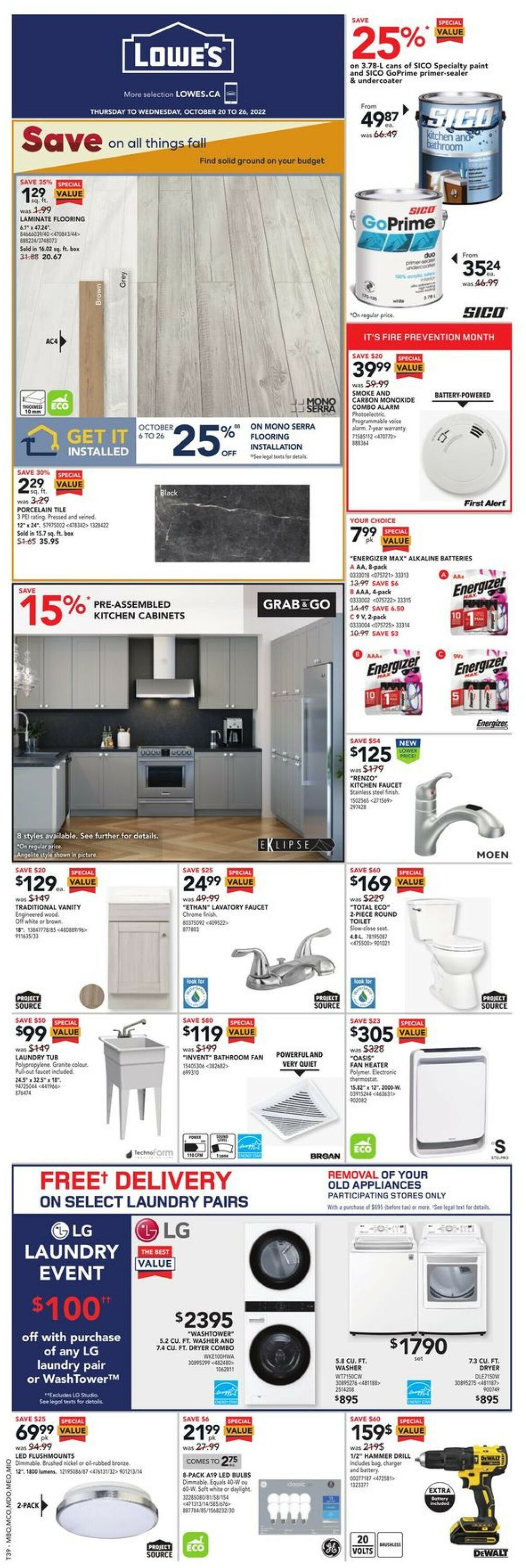 Lowes Flyer - 10/20-10/26/2022