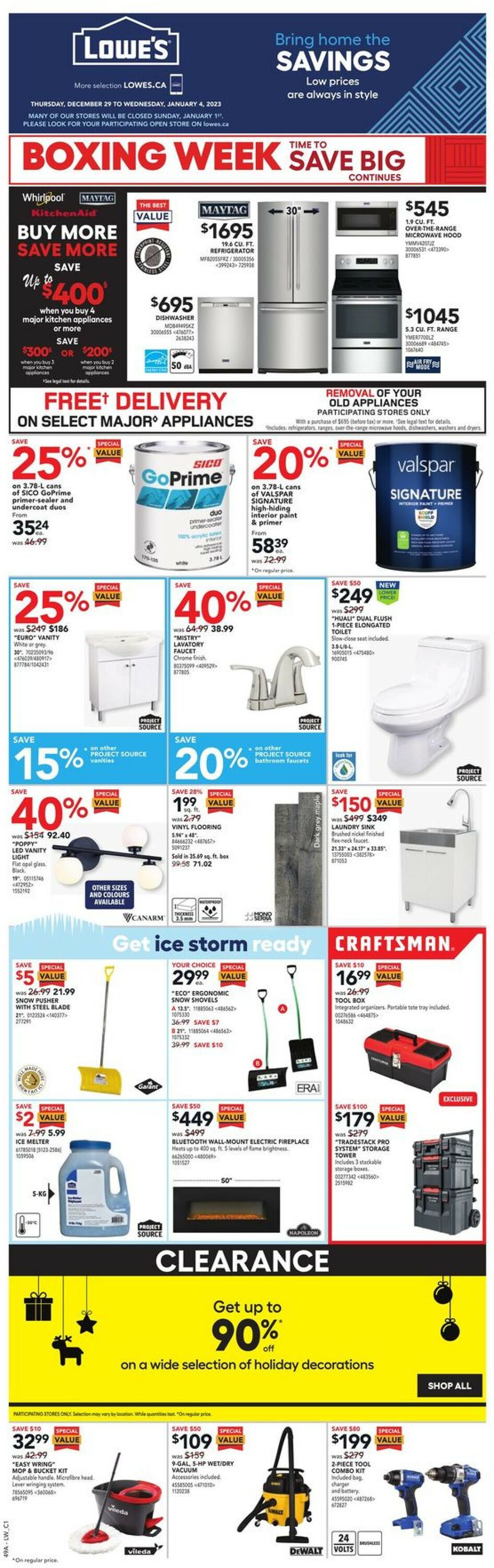 Lowes Flyer - 12/29-01/04/2023