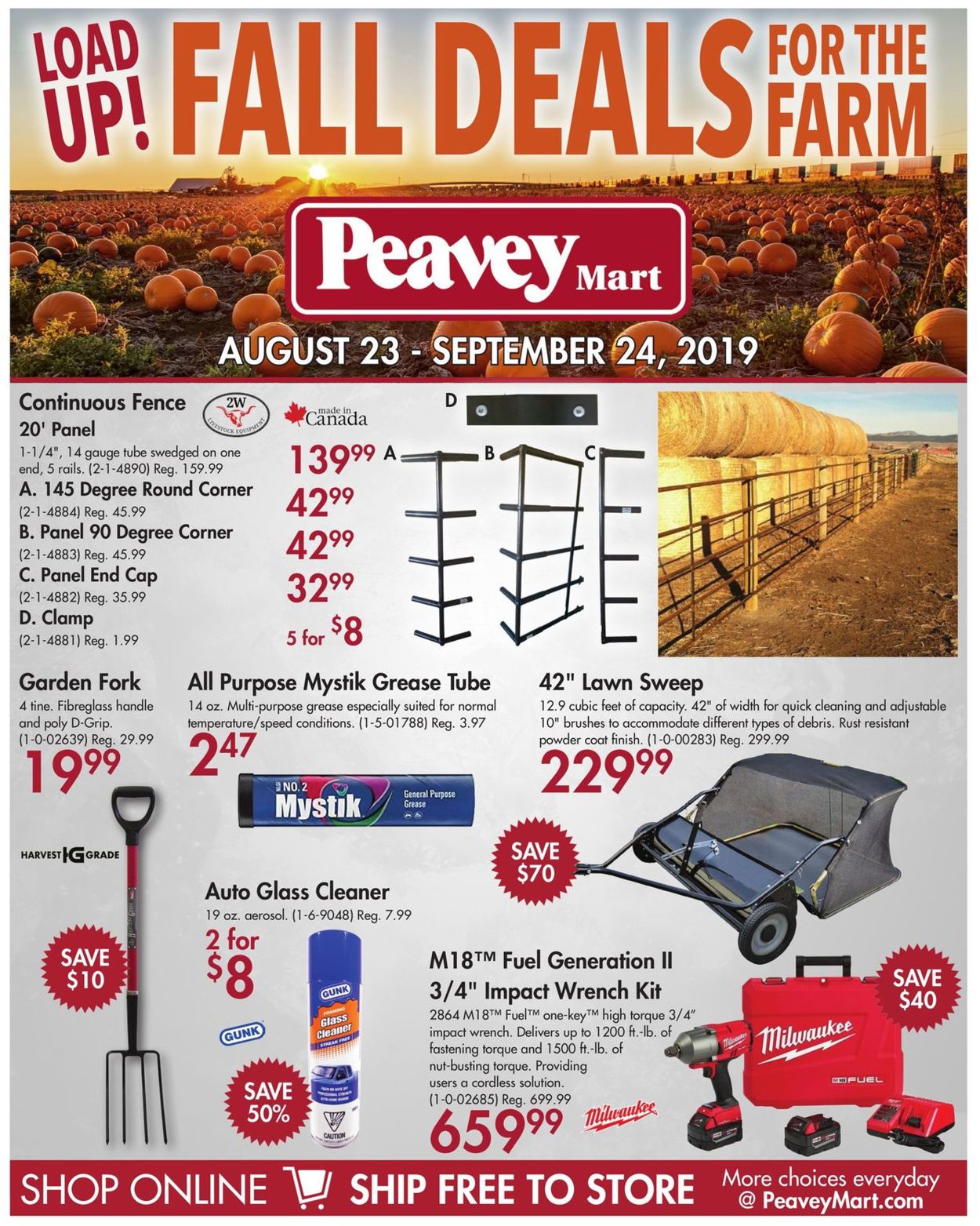 Peavey Mart Flyer - 08/23-09/24/2019