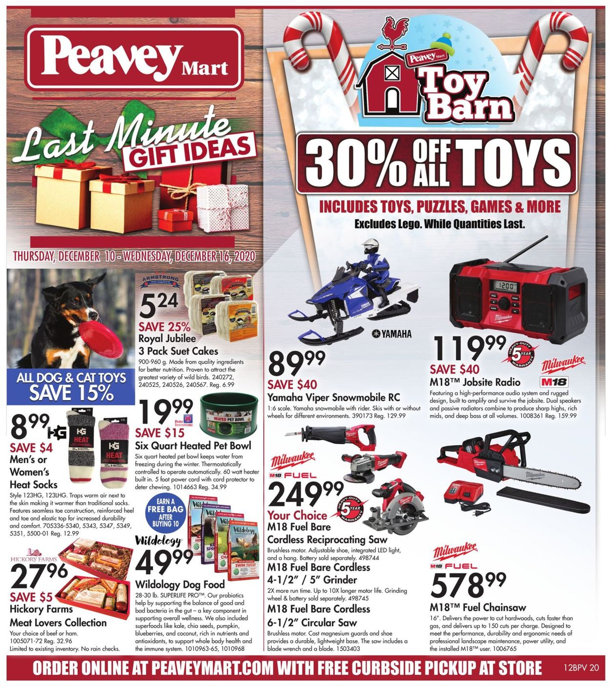 Peavey Mart - Christmas 2020 Flyer - 12/10-12/16/2020