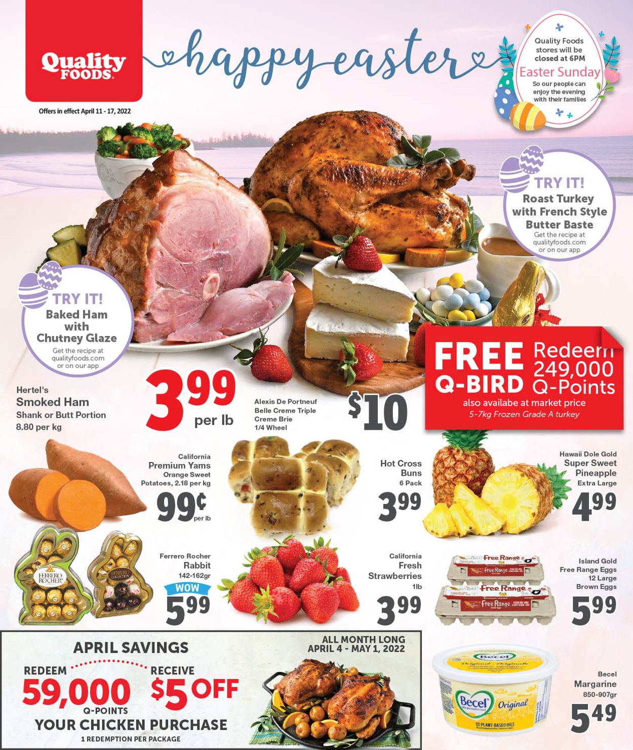 Quality Foods EASTER 2022 Flyer - 04/11-04/17/2022