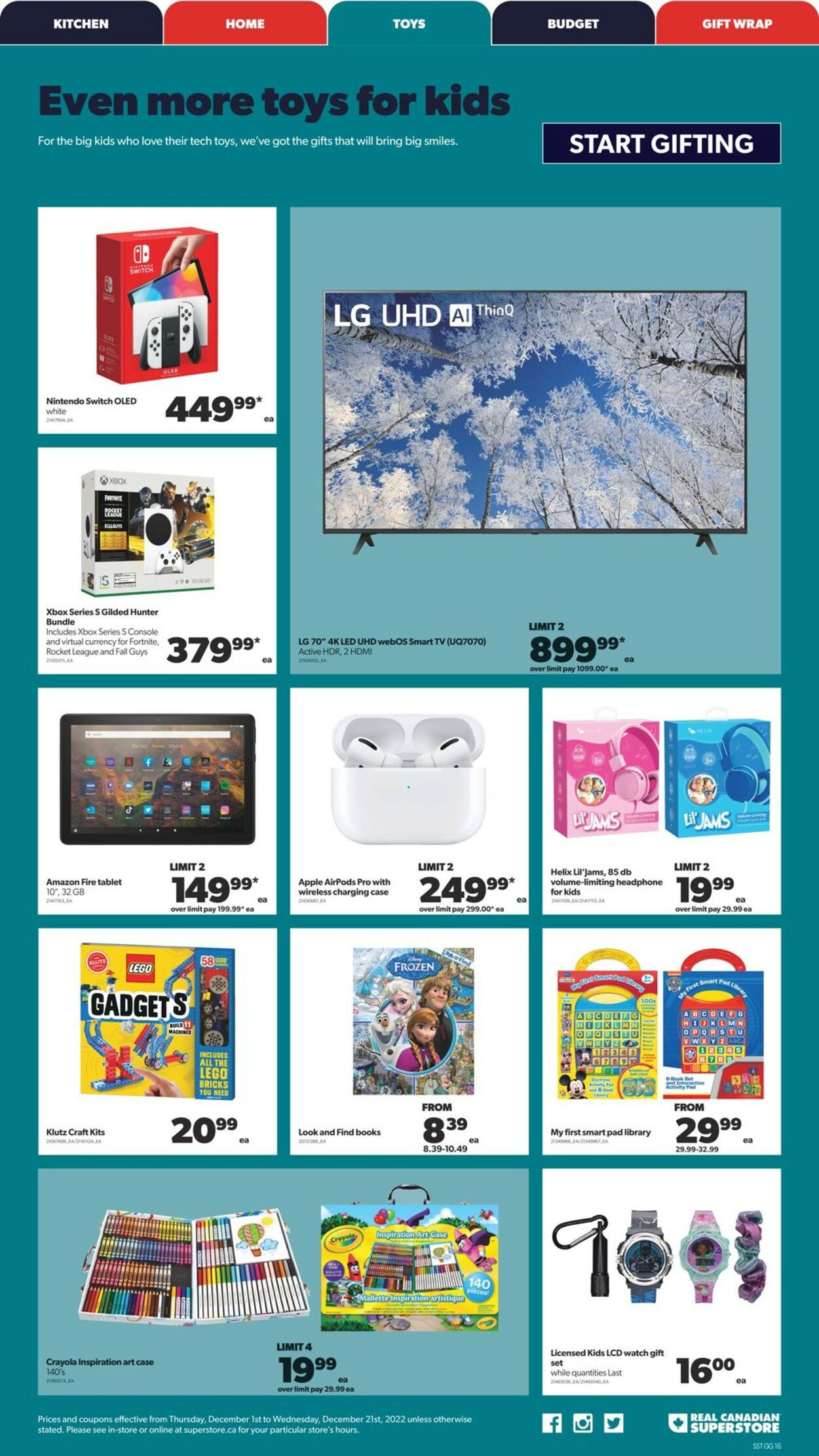Real Canadian Superstore Flyer - 12/01-12/21/2022 (Page 16)