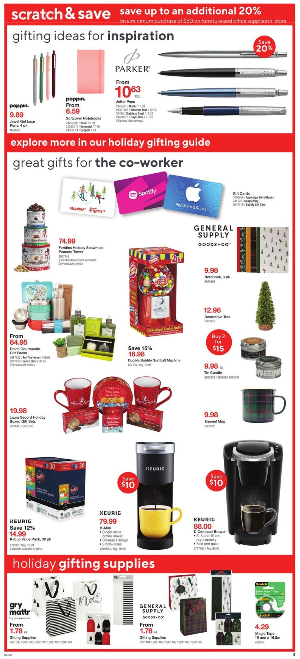 Staples - Holiday Gift Guide 2020 Flyer - 11/04-11/10/2020 (Page 9)