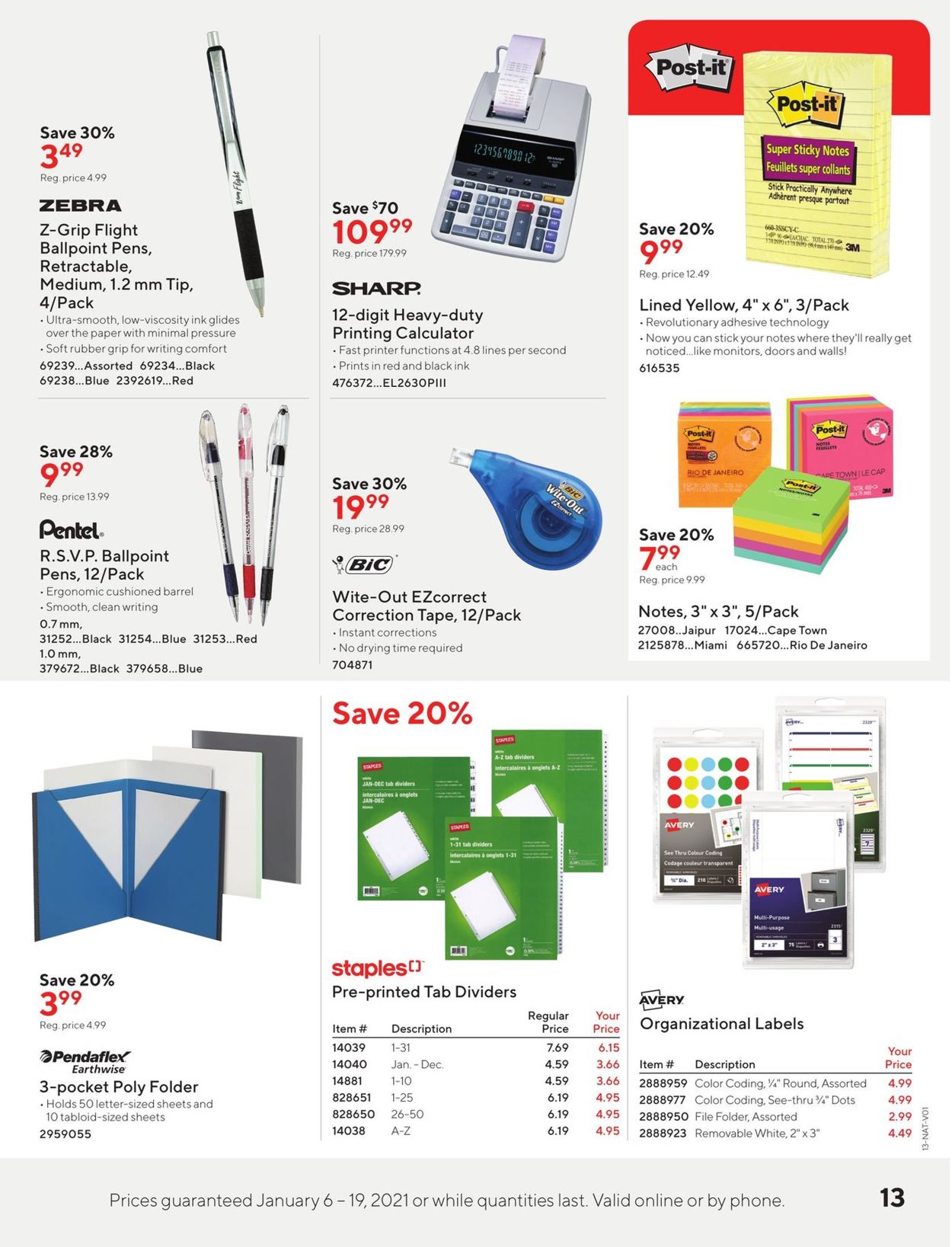 Staples Flyer - 01/06-01/19/2021 (Page 13)