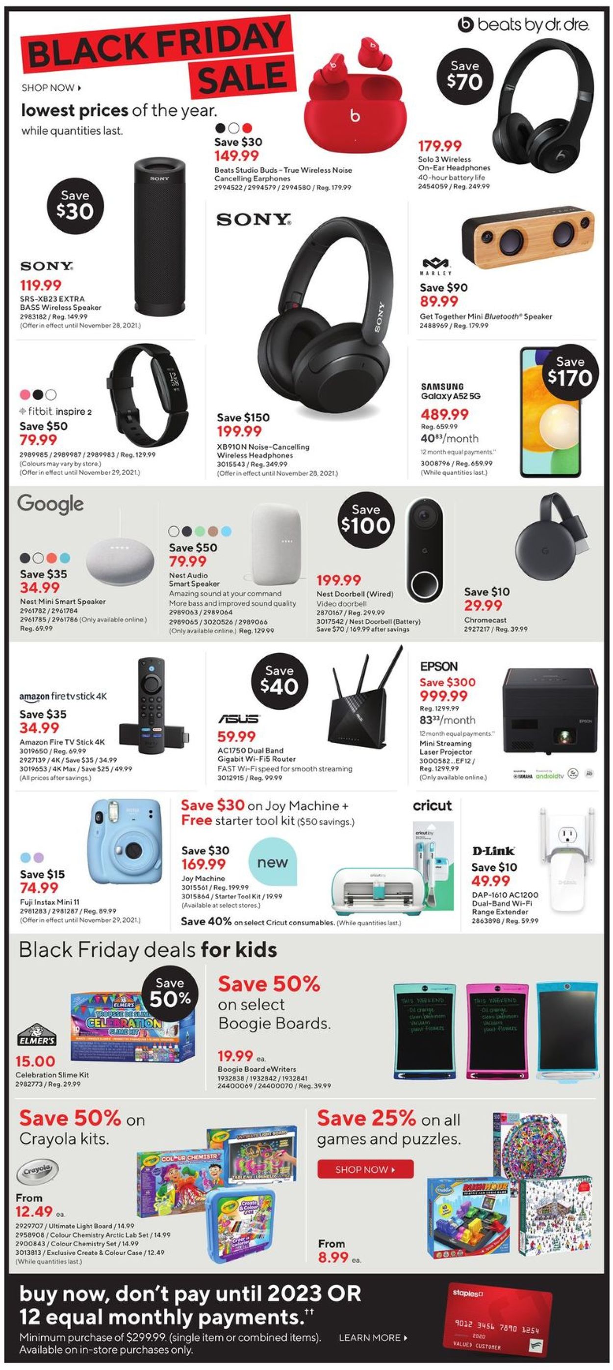Staples BLACK FRIDAY 2021 Flyer - 11/25-11/30/2021 (Page 3)