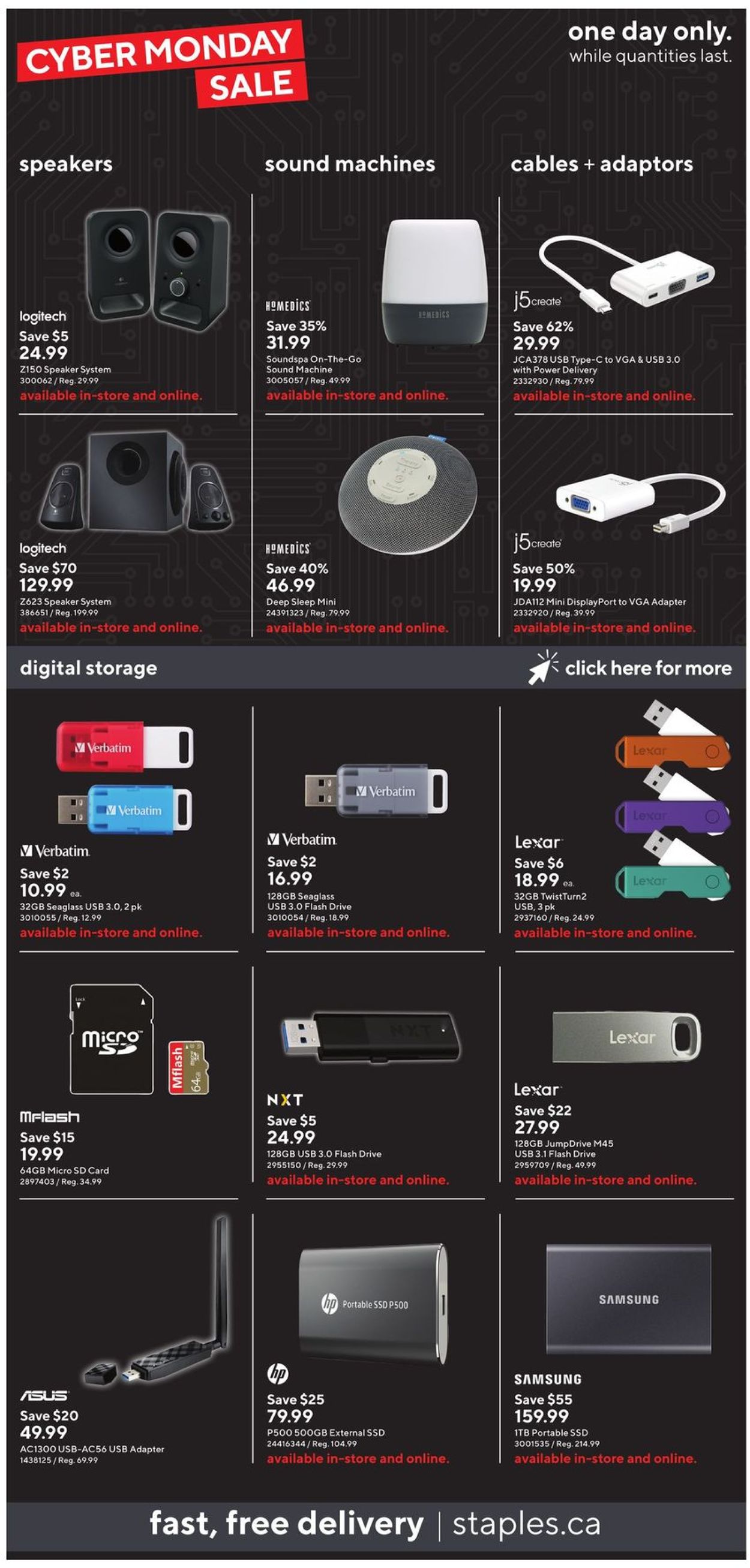 Staples CYBER MONDAY 2021 Flyer - 11/29-11/29/2021 (Page 4)