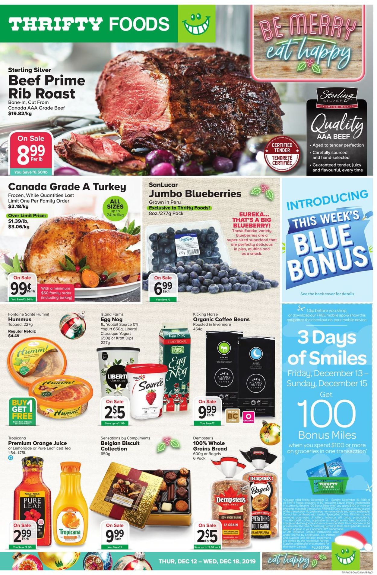 Thrifty Foods HOLIDAY FLYER 2019 Flyer - 12/12-12/18/2019