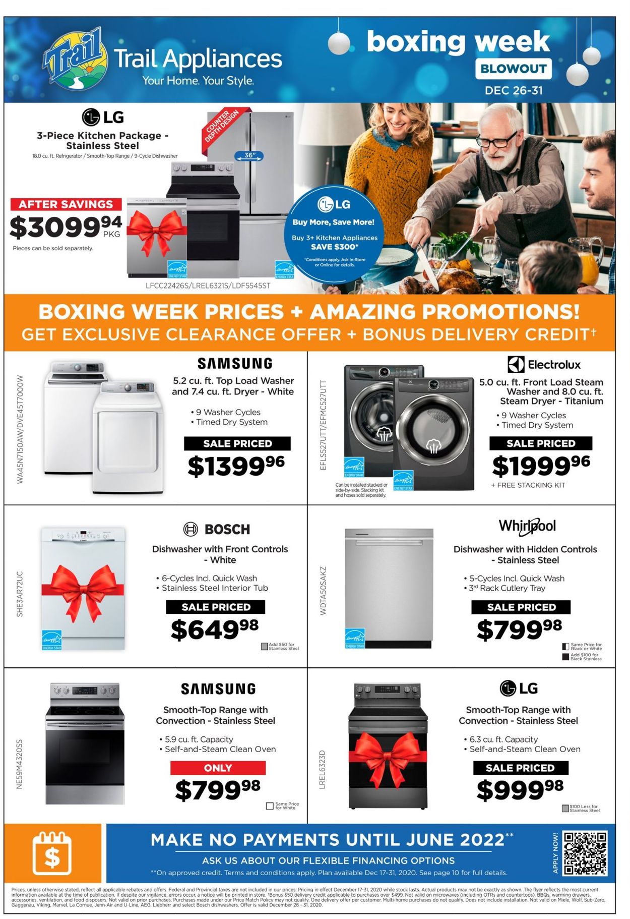 Trail Appliances Boxing Week Sale Flyer - 12/26-12/31/2020