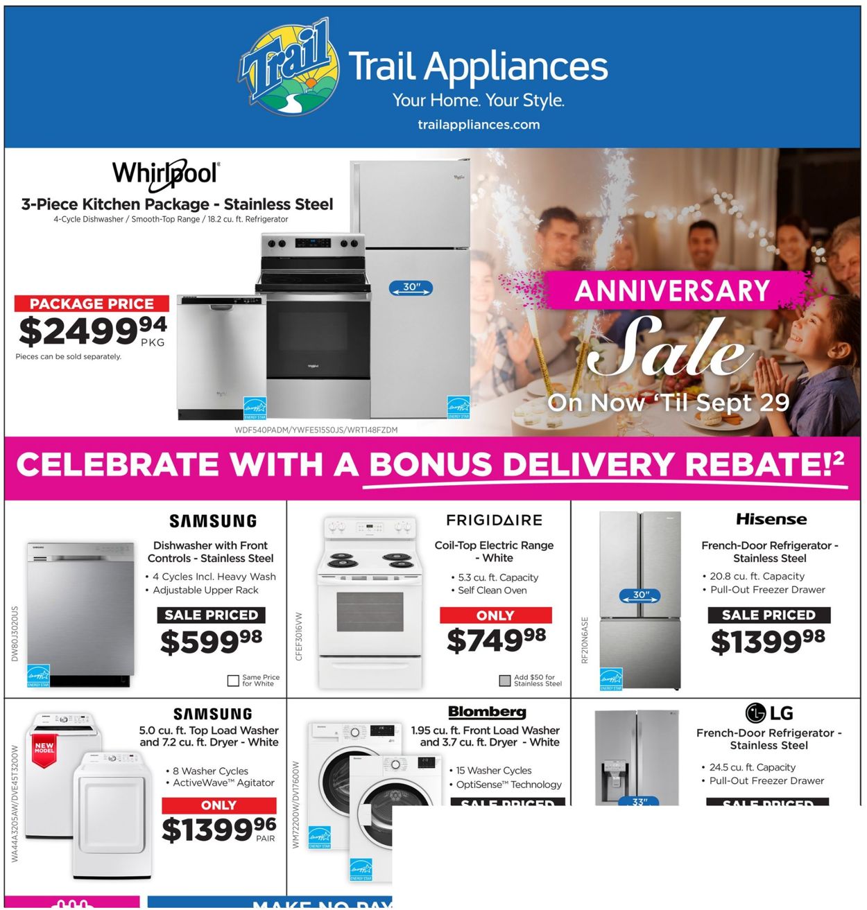 Trail Appliances Flyer - 09/16-09/29/2021