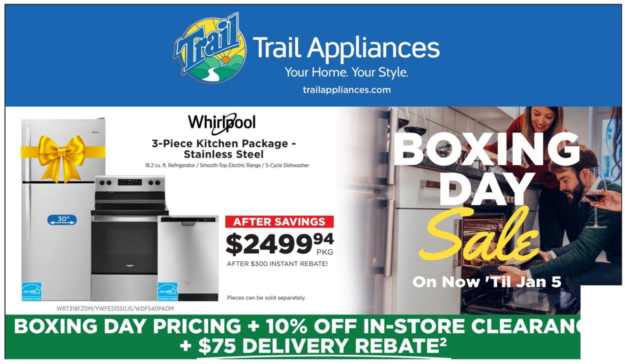 Trail Appliances Flyer - 01/01-01/05/2022