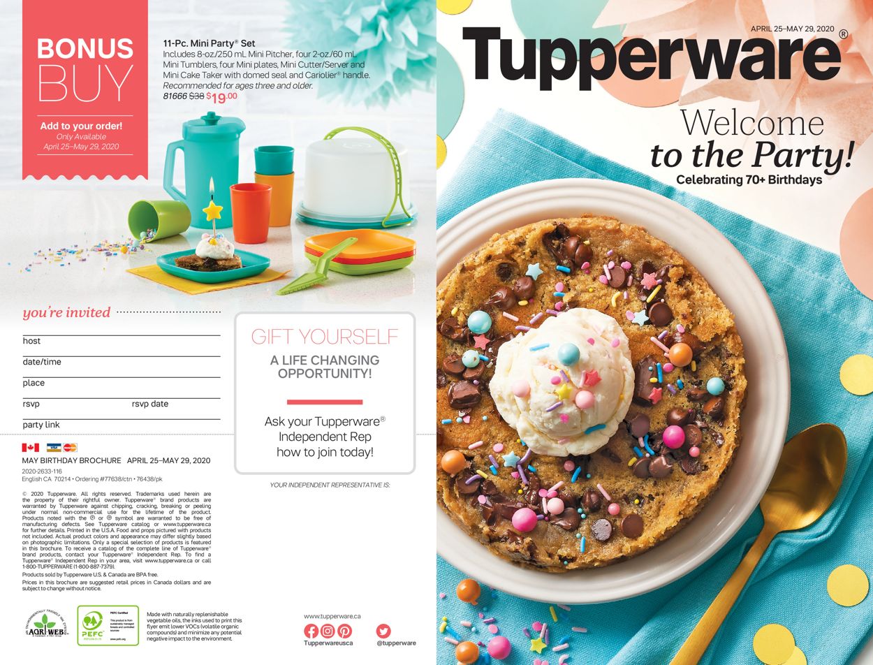 Tupperware Flyer - 04/25-05/29/2020
