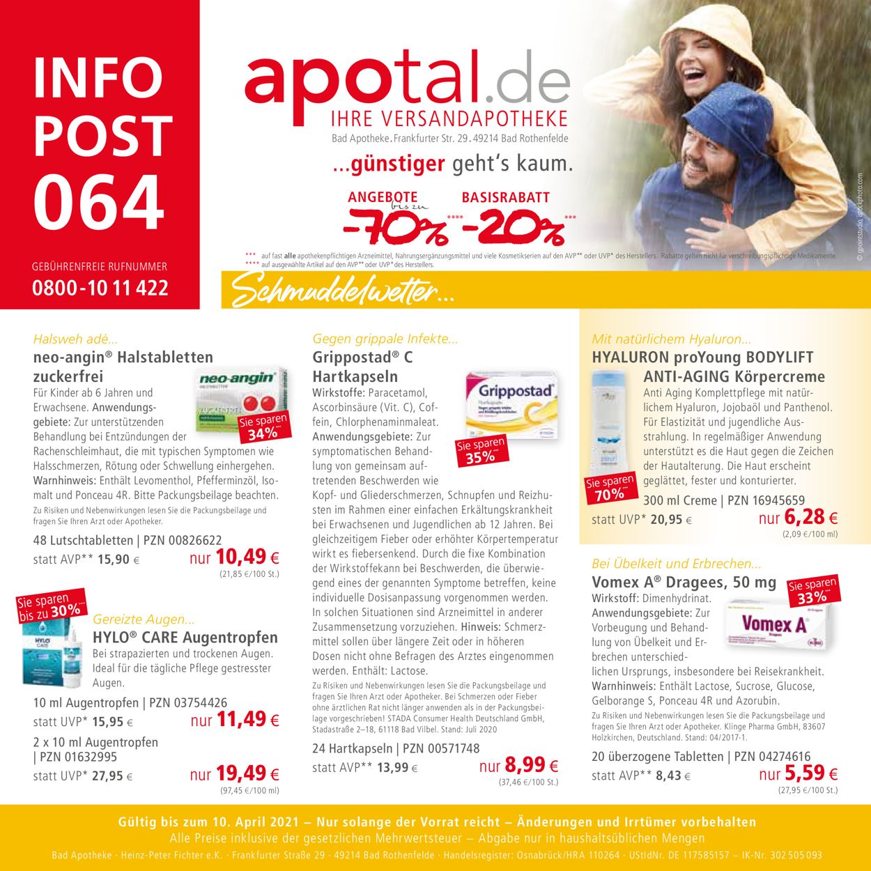 Apotal Prospekt - Aktuell vom 03.03-10.04.2021