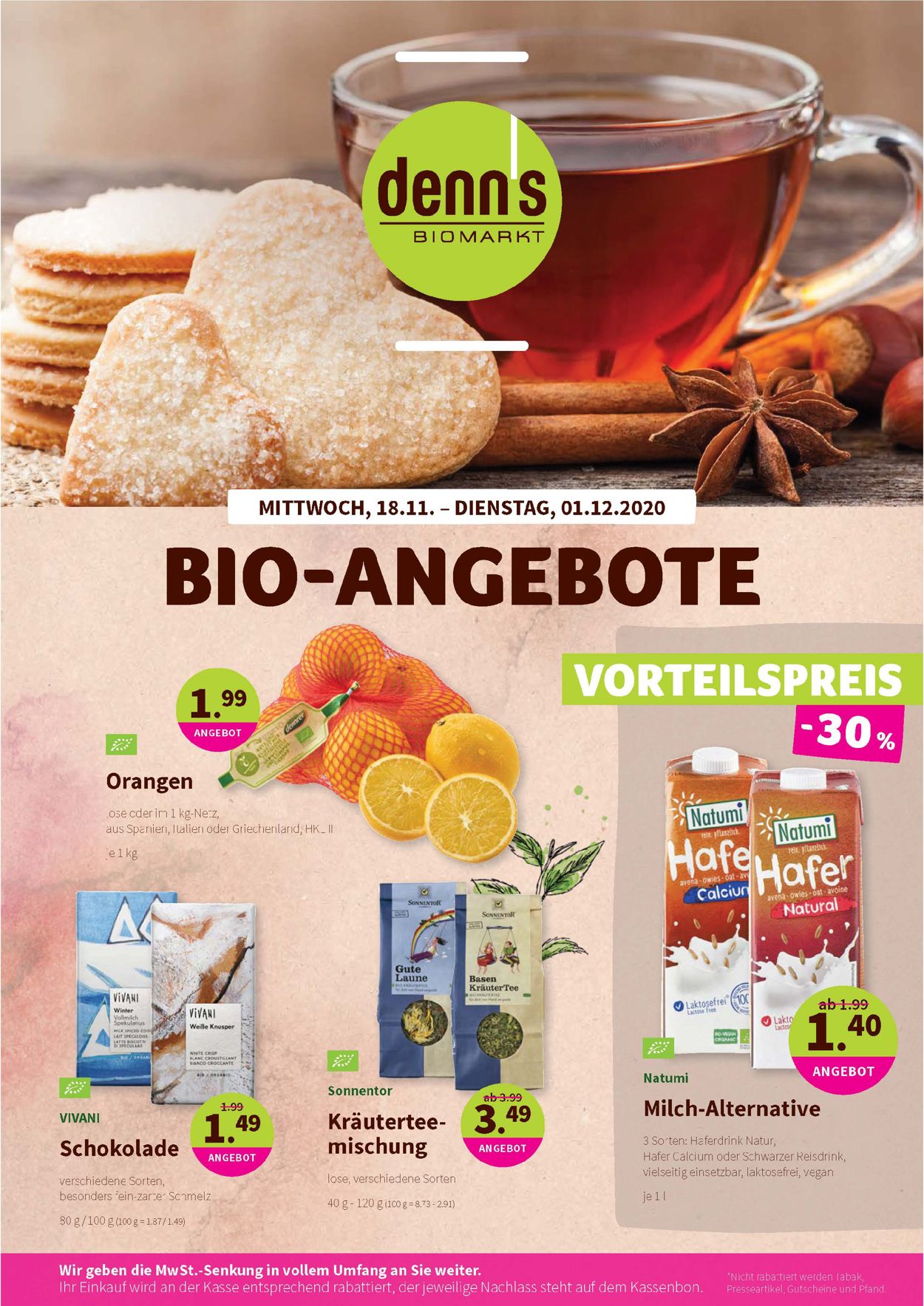 Denn's Biomarkt Prospekt - Aktuell vom 18.11-01.12.2020